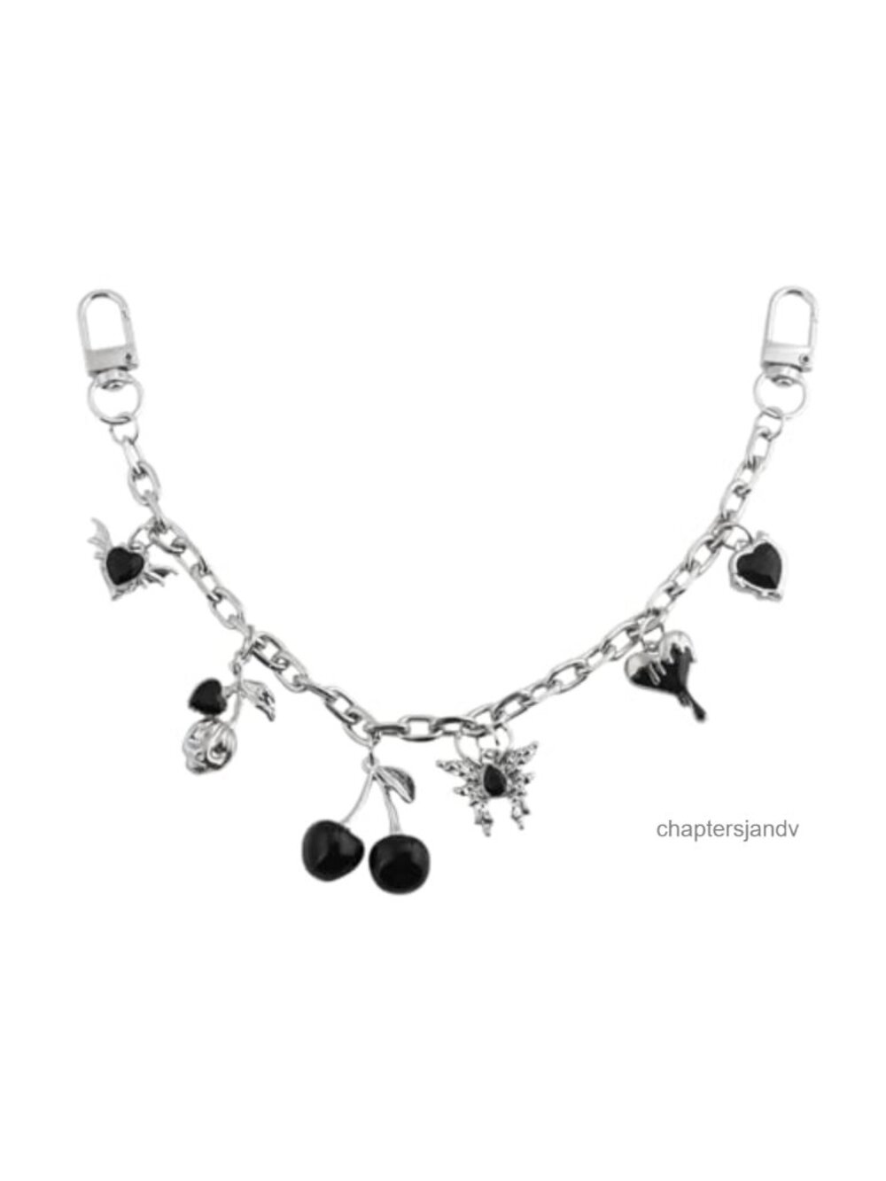 Metal Goth Bag Charm Chain Keychain Purse Handbag Accessory